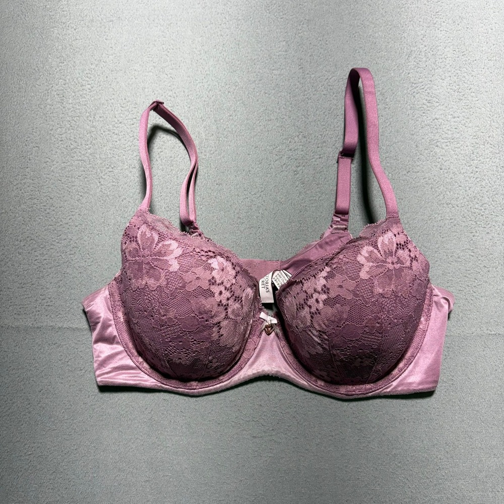 Victorias Secret Body by Victoria Lined Demi Bra Mauve Purple Lace 36C